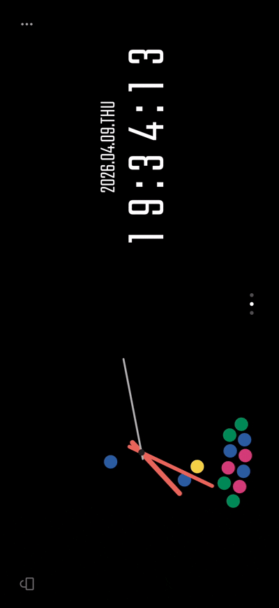 toki clock in landscape mode